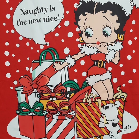 Betty Boop Holiday Sweatshirt Girls Size M & XL NWOT - Picture 2 of 4